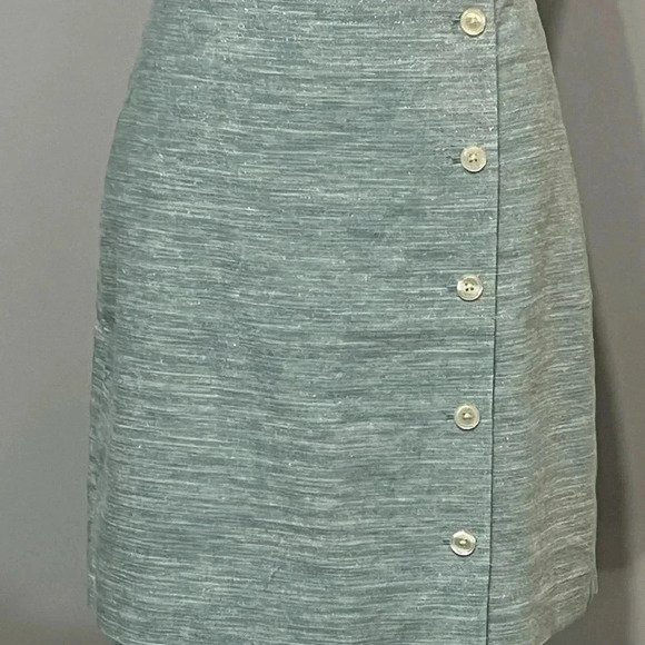LOFT size 10 back zip linen blend lined skirt with sparkle ✨ NWT - Picture 12 of 16
